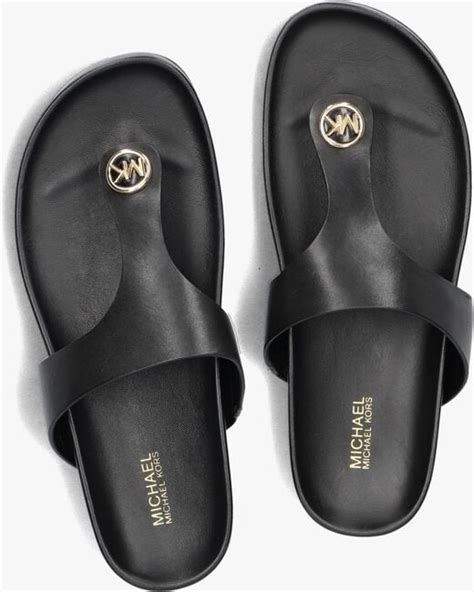 zwarte michael kors slippers|michael kors slippers on sale.